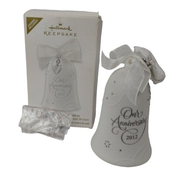Hallmark Keepsake Ornament Anniversary Celebration Dated 2012 Milestone Charms - Picture 1 of 6